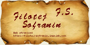 Filotej Sofranin vizit kartica